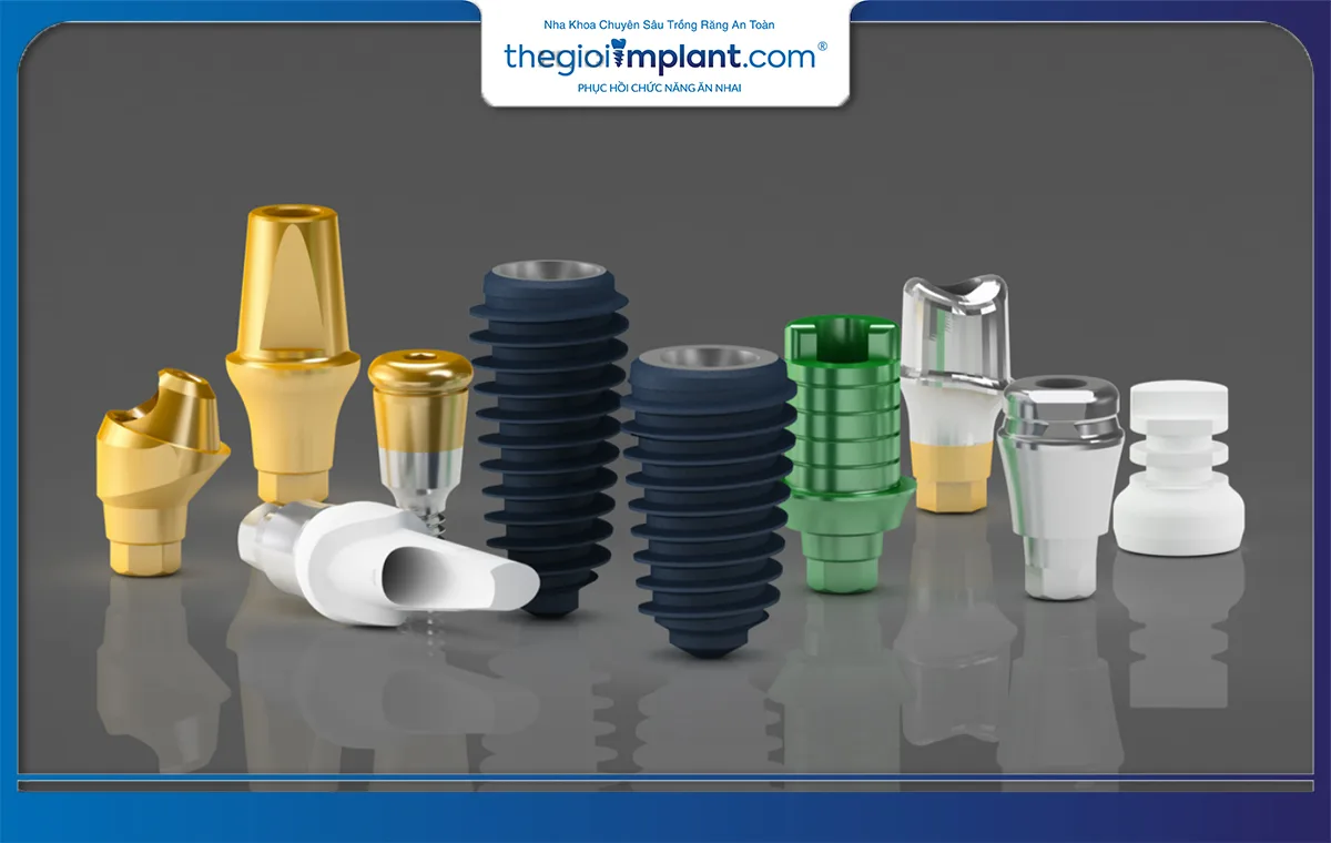 Megagen với đa dạng, nhiều loại implant khác nhau