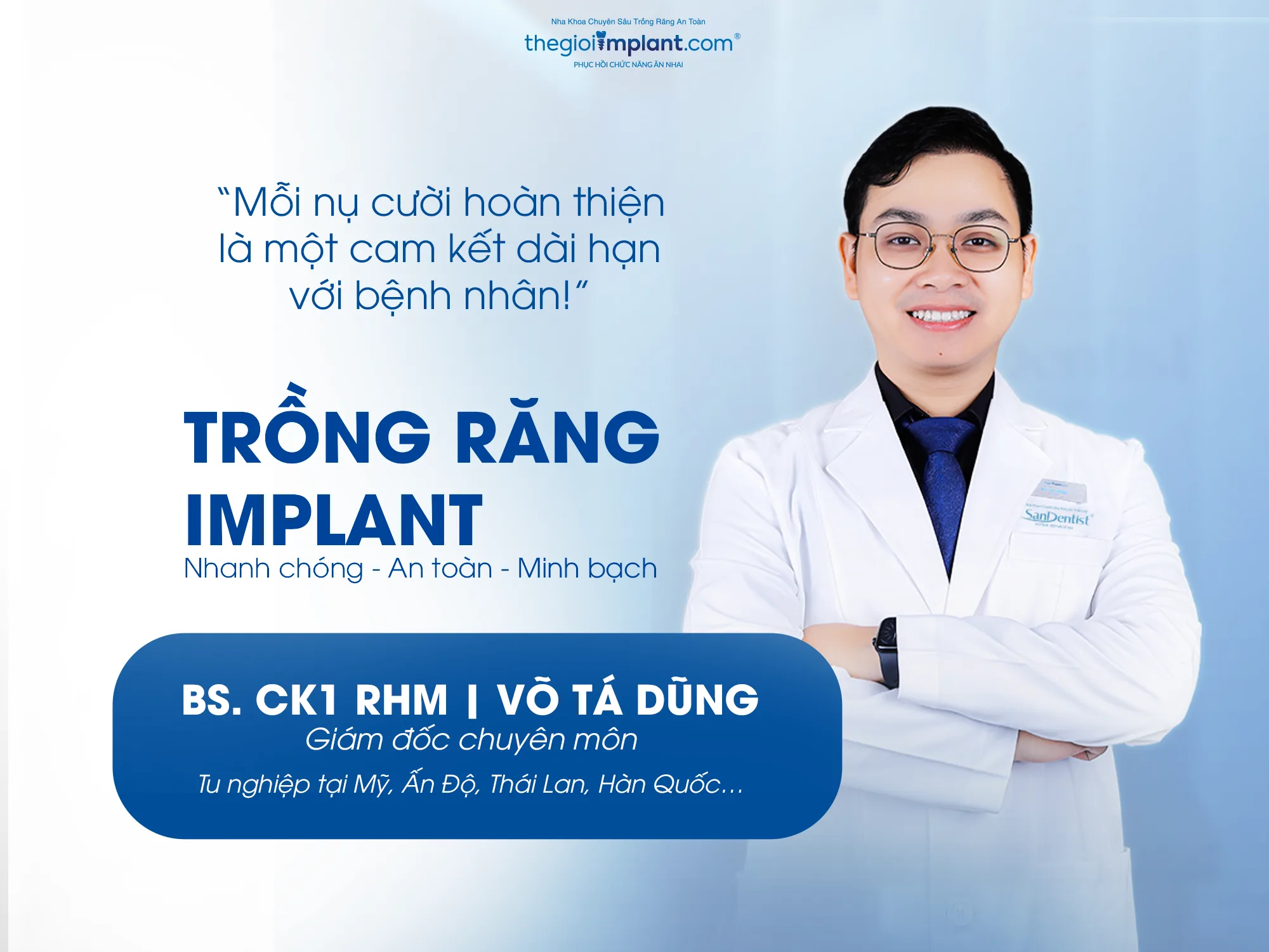 BS Võ Tá Dũng tư vấn so sánh trụ Implant cho khách hàng