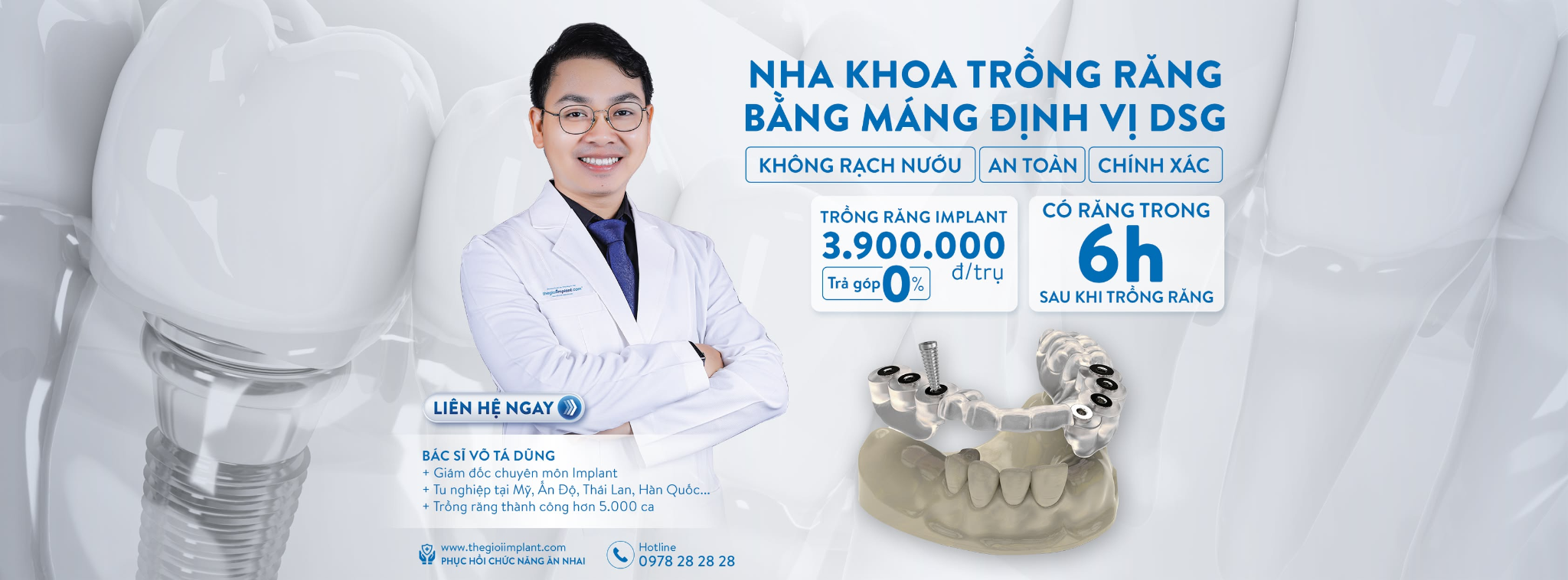 Trồng răng Implant có đau không? BS. Võ Tá Dũng giải đáp thực tế