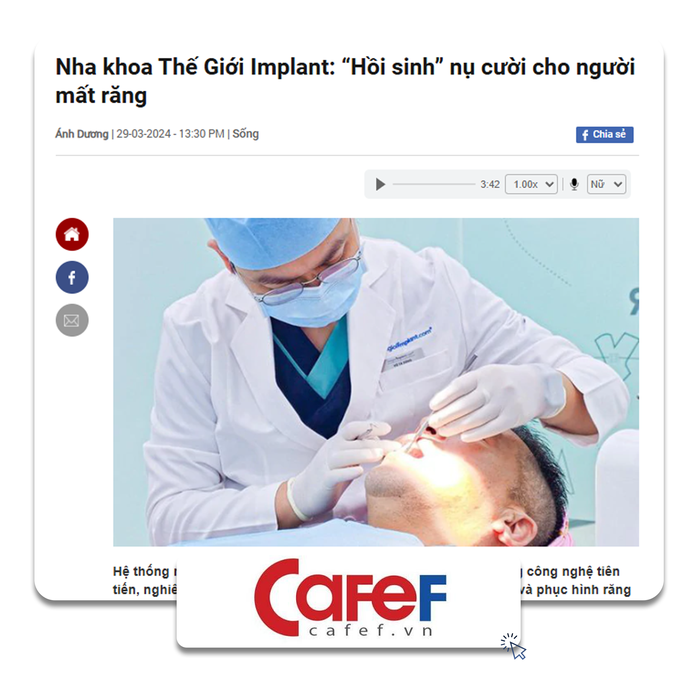 CafeF viết về San Dentist