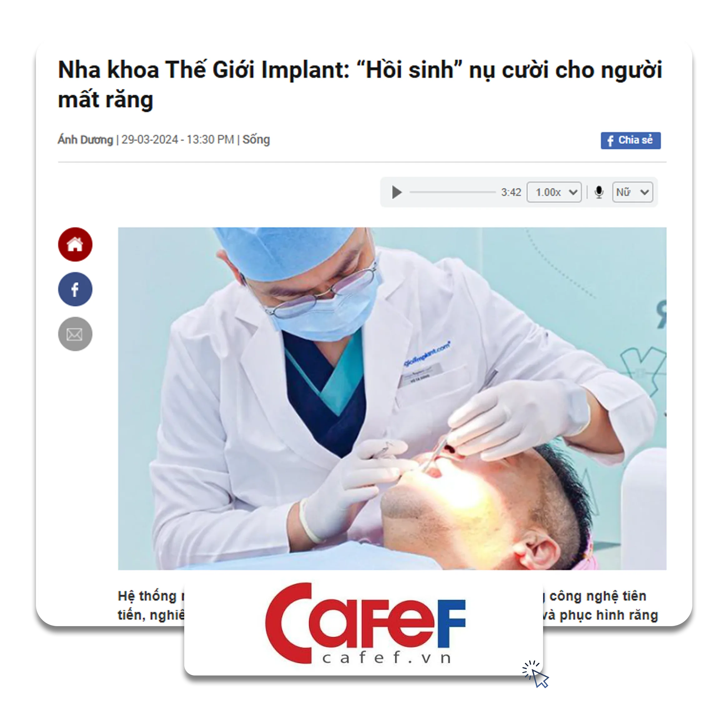 CafeF viết về Thegioiimplant.com