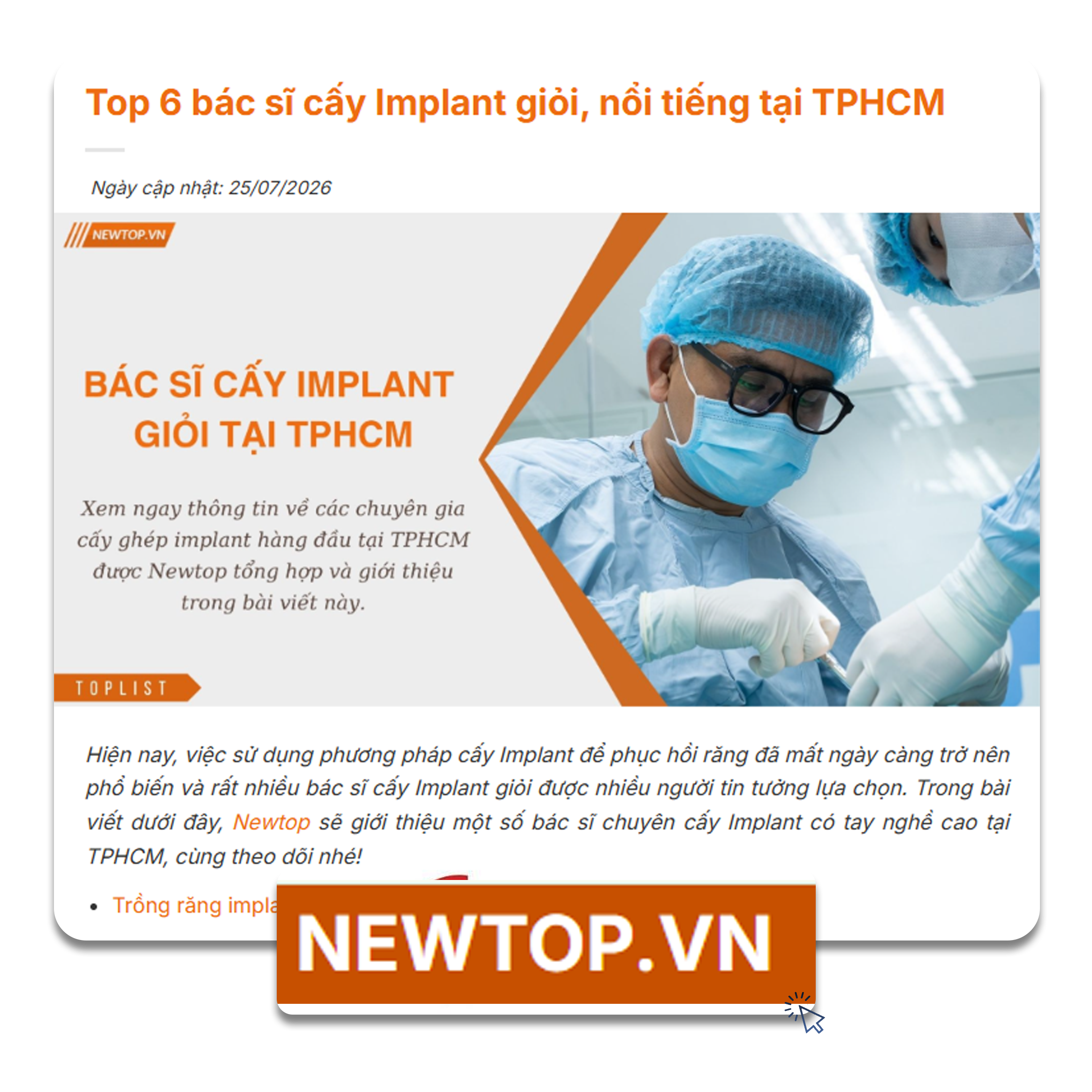 Newtop.vn viết về San Dentist